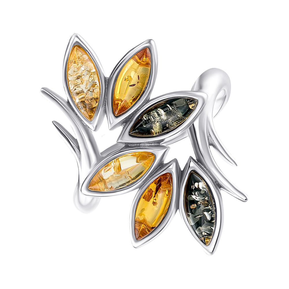 

Серебряное кольцо с янтарем 000147212 17.5 размера
