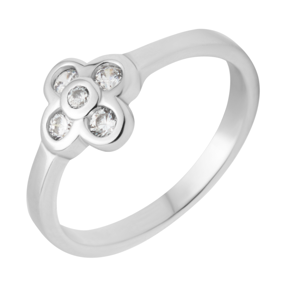 

Серебряное кольцо с фианитами 000118402 15.5 размера
