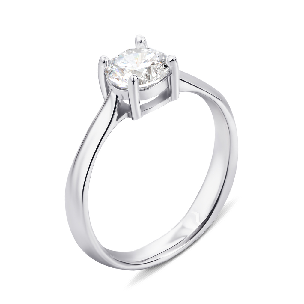 

Серебряное кольцо с фианитом 000133609 15.5 размера
