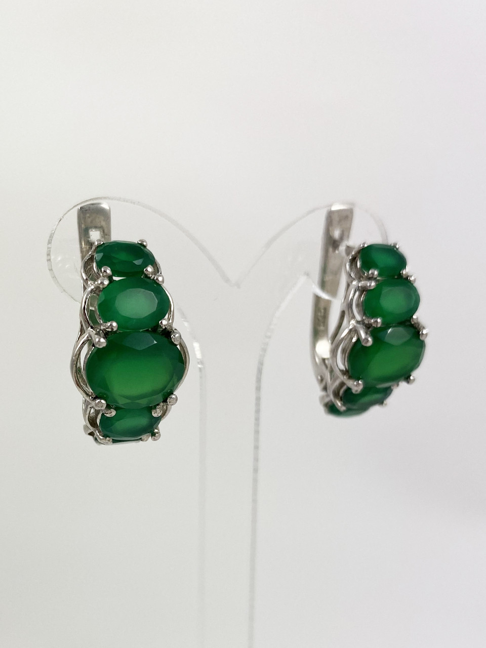 

Серьги серебряные с агатом FS-002