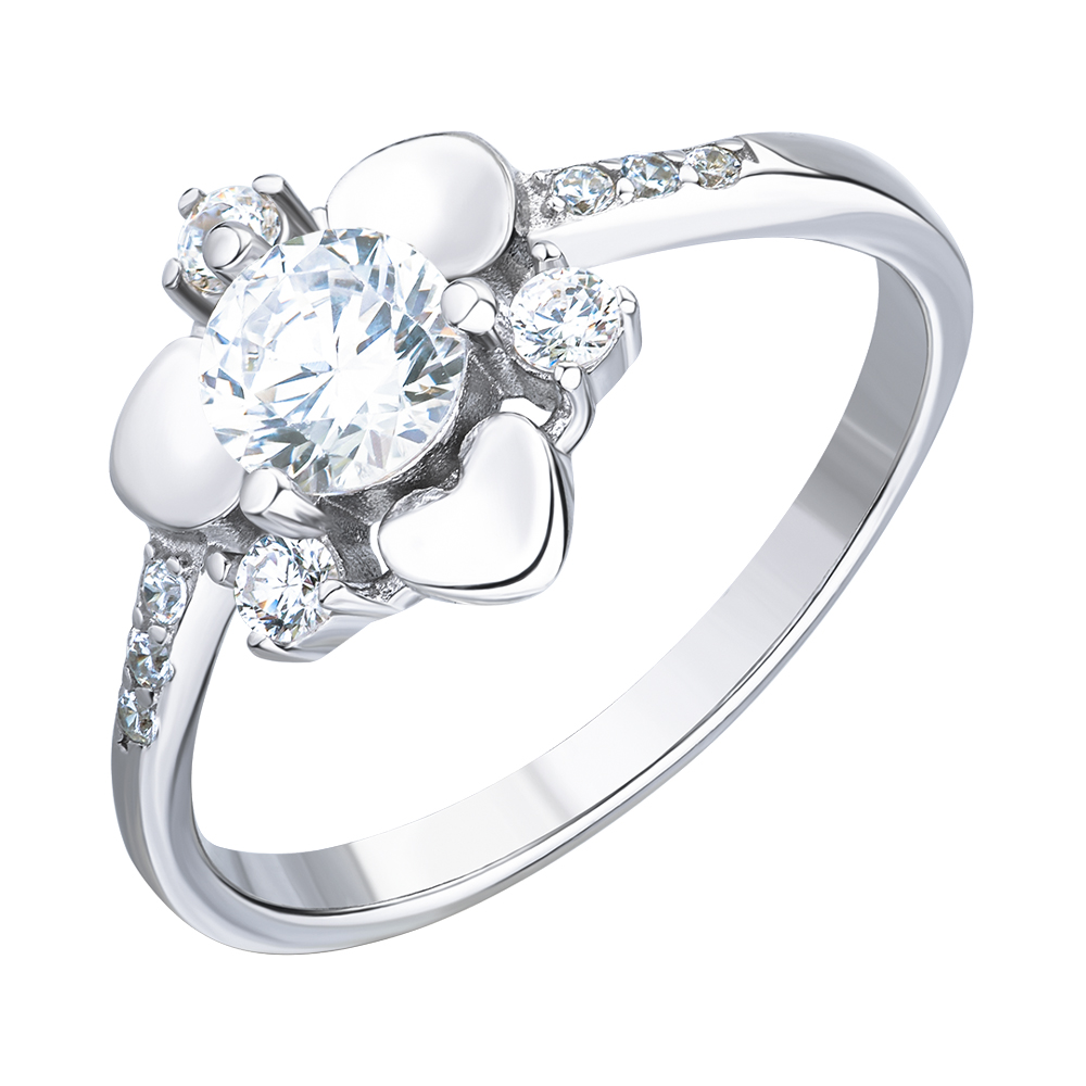 

Серебряное кольцо с фианитами 000147245 16.5 размера