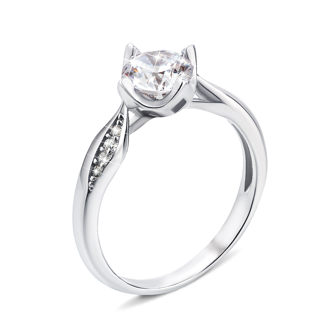 

Серебряное кольцо с фианитами 000134190 15.5 размера
