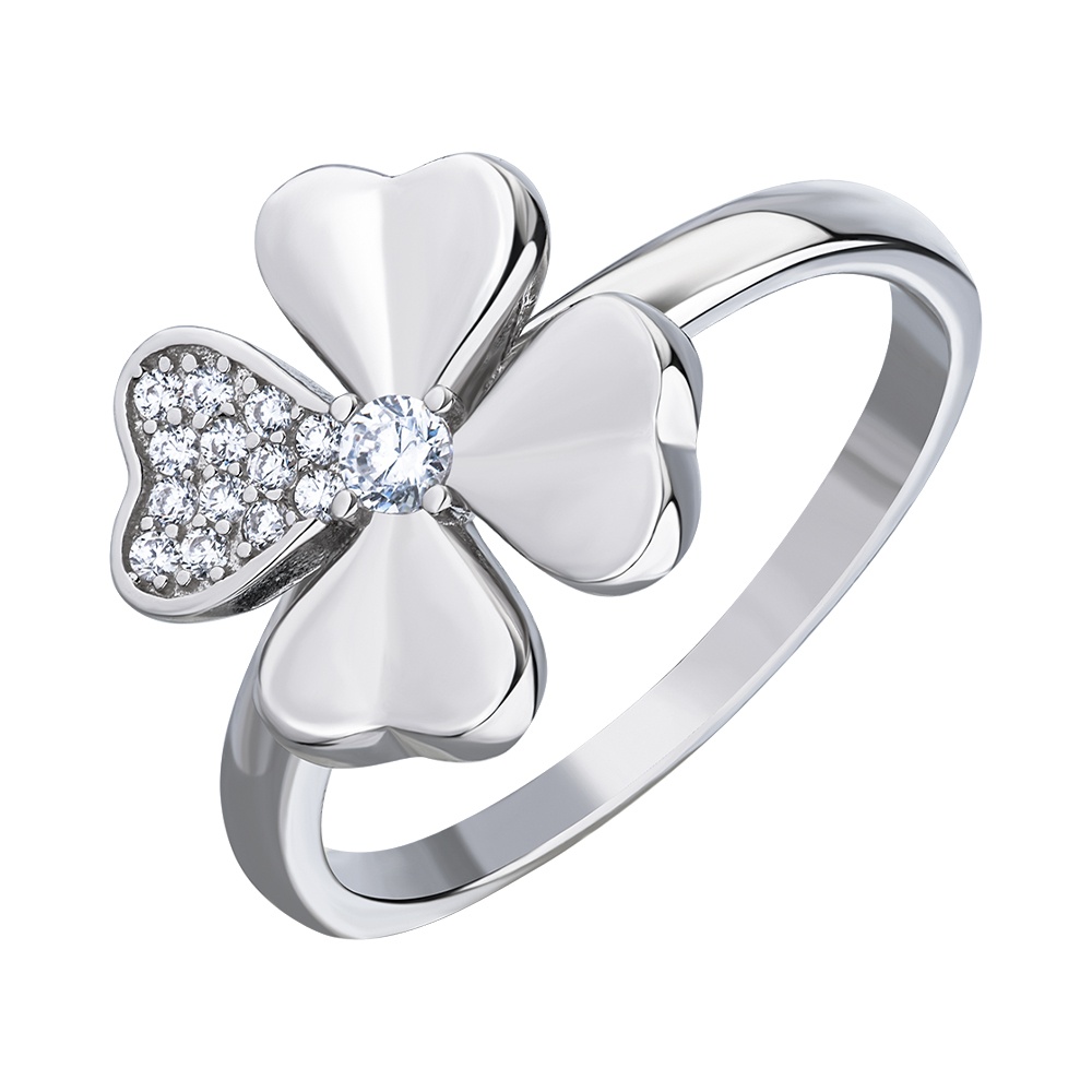 

Серебряное кольцо с фианитами 000147226 16.5 размера