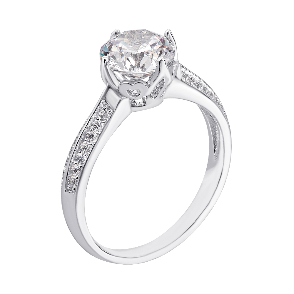 

Серебряное кольцо с фианитами 000134321 15.5 размера