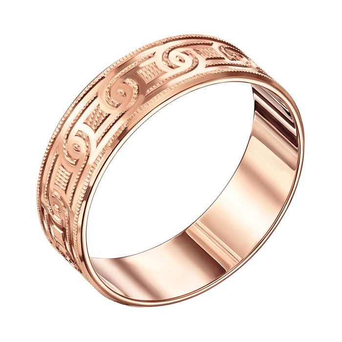 

Обручальное кольцо из красного золота с алмазной гранью 000000302 21 размера