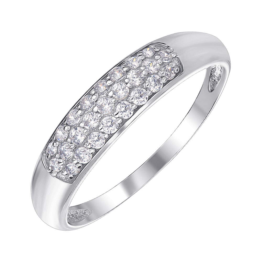 

Серебряное кольцо с фианитами 000145970 16.5 размера