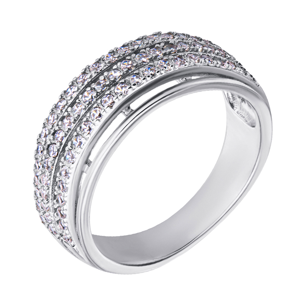 

Серебряное кольцо с цирконием 000028261 16.5 размера
