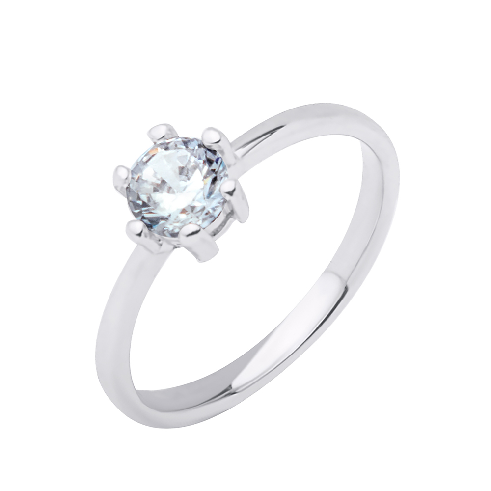 

Серебряное кольцо с кристаллом циркония 000118426 17.5 размера