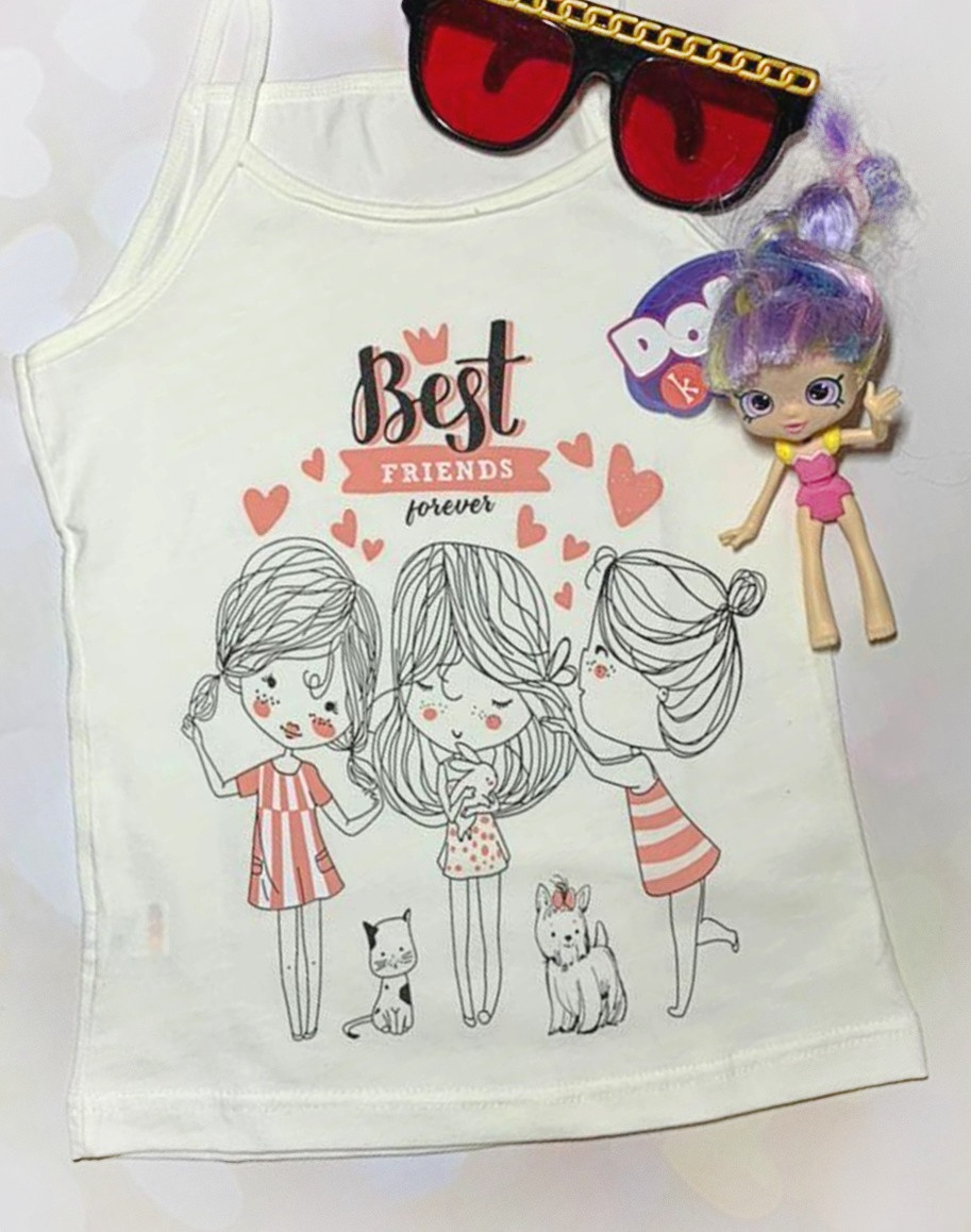 

Майка детская для девочки DOMI kids 68250-34 Белый 2/3 (92-98cm)