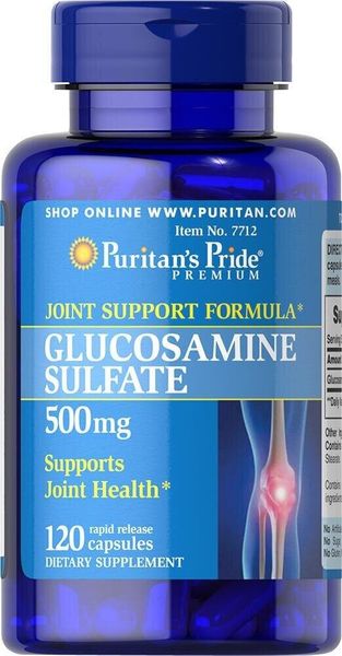 

Глюкозамин сульфат Glucosamine Sulfate Puritan's Pride 500 мг 120 капсул (PP106)