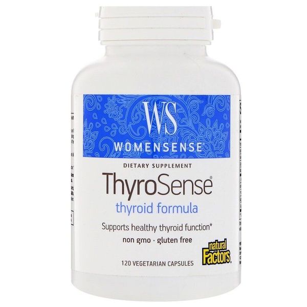 

Поддержка щитовидной железы женщин WomenSense ThyroSense Thyroid Formula Natural Factors 120 капсул (NFA023)