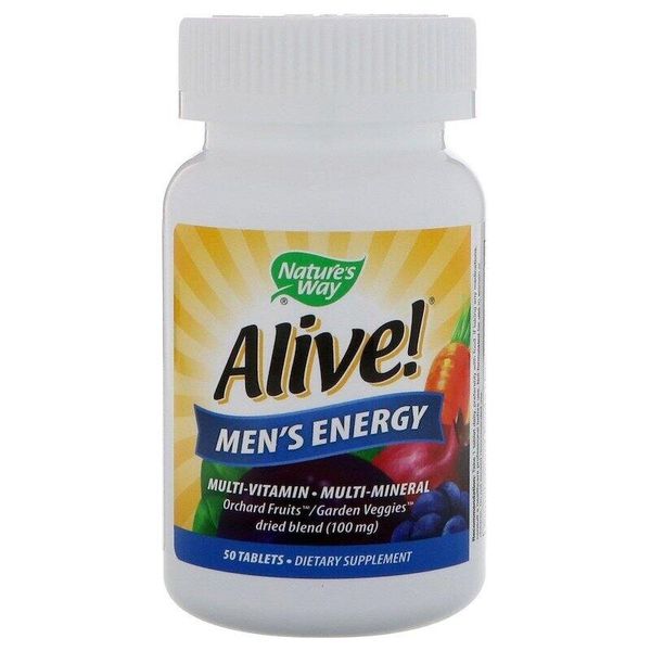 

Мультивитамины для мужчин Alive! Multivitamin-Multimineral Nature's Way 50 таблеток (NW027)
