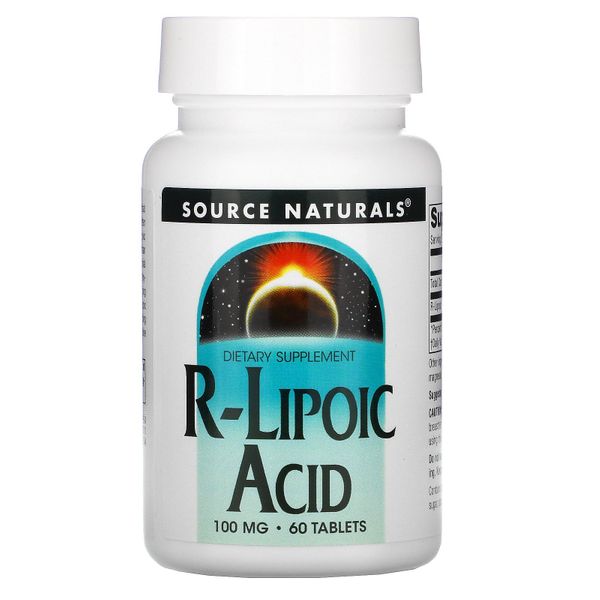 

R-липоевая кислота R-Lipoic Acid Source Naturals 100 мг 60 таблеток (SNS193)