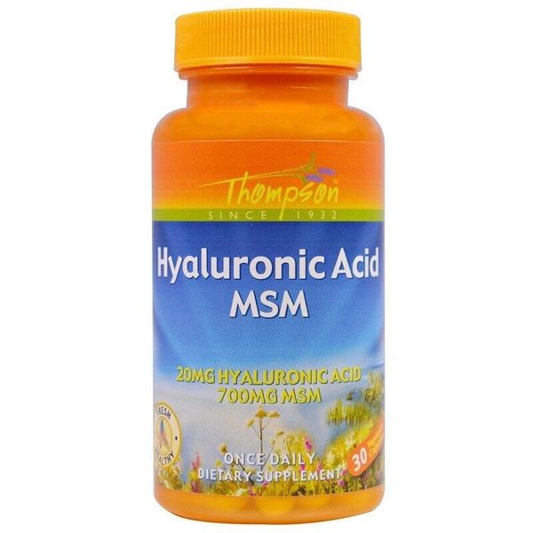 

Гиалуроновая кислота и МСМ Hyaluronic Acid - MSM Thompson 30 капсул (TH013)