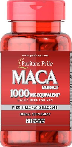 

Мака для мужчин Maca Herb for Men Puritan's Pride 1000 мг 60 капсул (PP186)
