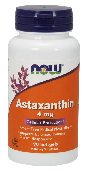 

Астаксантин Astaxanthin Now Foods 4 мг 90 капсул (NF141)