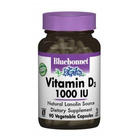 

Витамин D3 Vitamin D3 1000IU Bluebonnet Nutrition 1000 МЕ 90 капсул (BB014)
