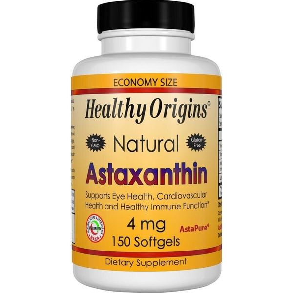 

Астаксантин Astaxanthin Healthy Origins 4 мг 150 гелевых капсул (HO057)