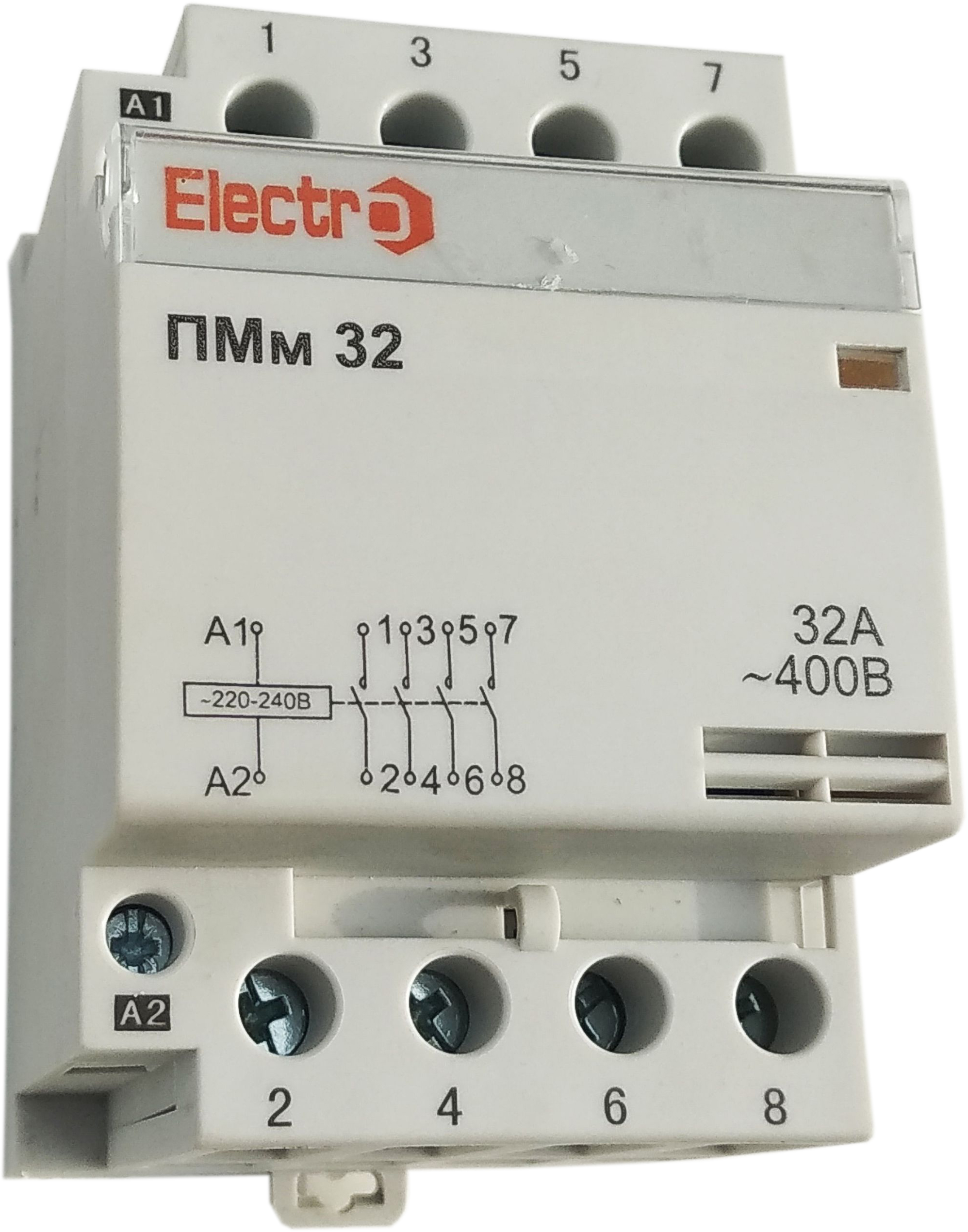 

Модульний контактор ElectrO ПМм 4 полюси 32A 4NO 400В