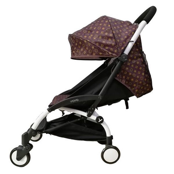 

Прогулочная коляска YOYA 175 А+, рама чёрная, Расцветка LV BROWN