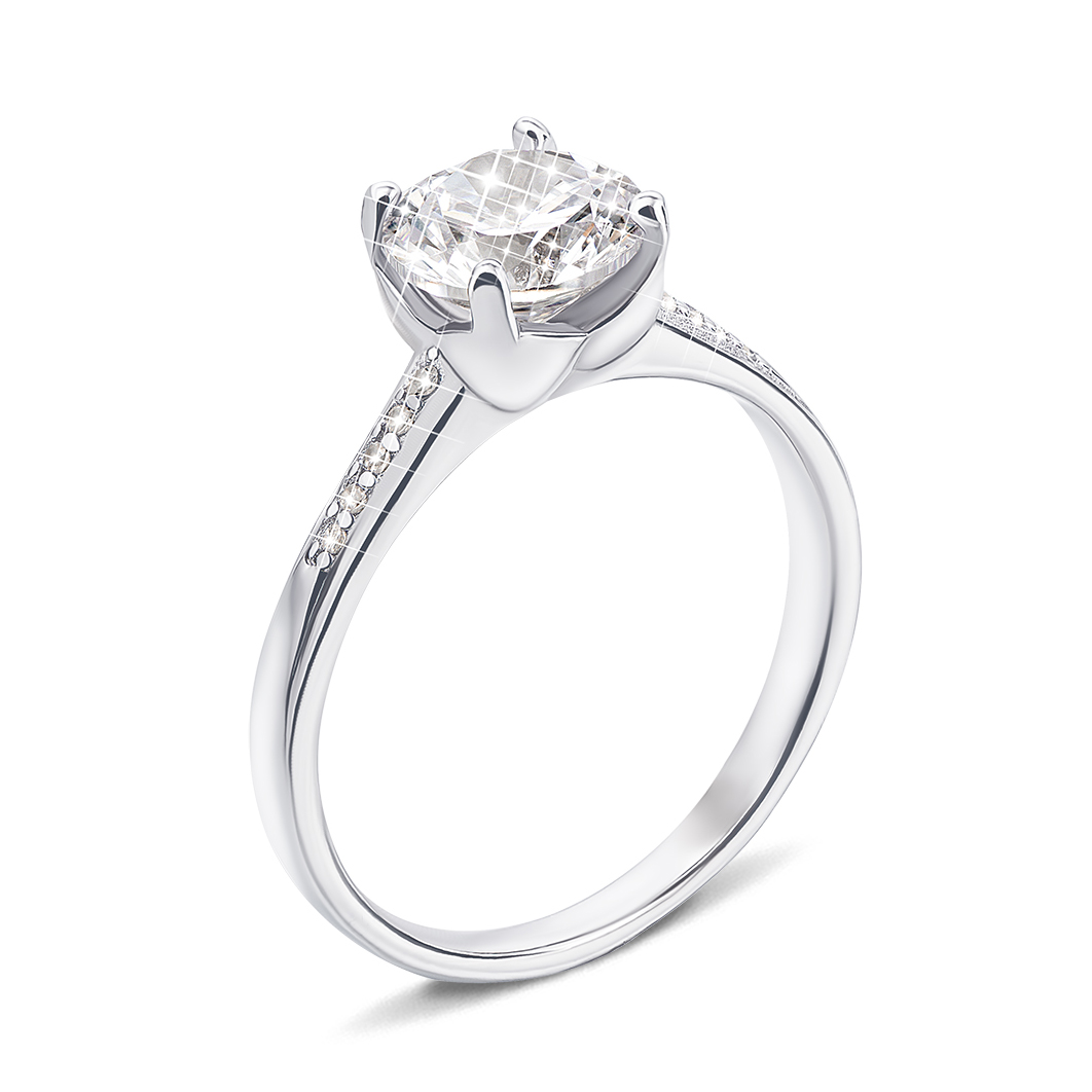 

Серебряное кольцо с фианитами 000133604 16.5 размера