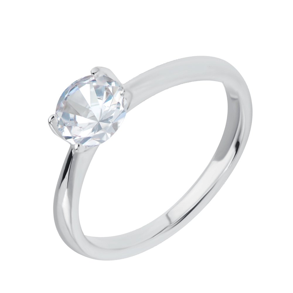 

Серебряное кольцо с фианитом 000116347 16.5 размера