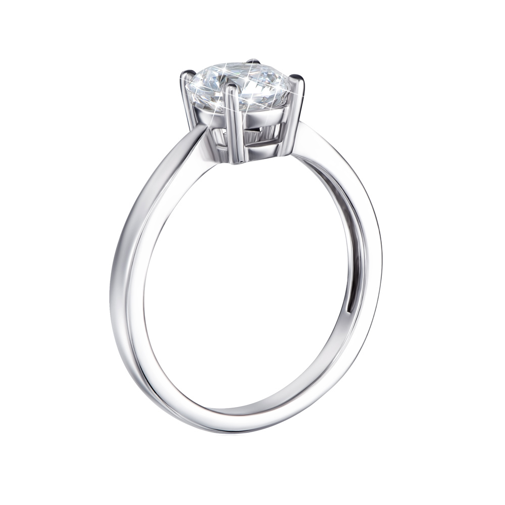 

Серебряное кольцо с цирконием Swarovski 000118419 17.5 размера