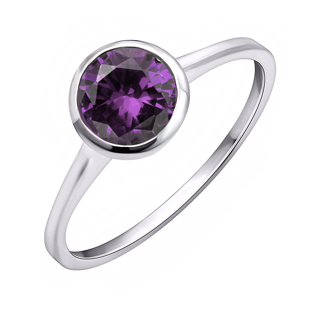 

Серебряное кольцо с аметистом 000144876 16.5 размера