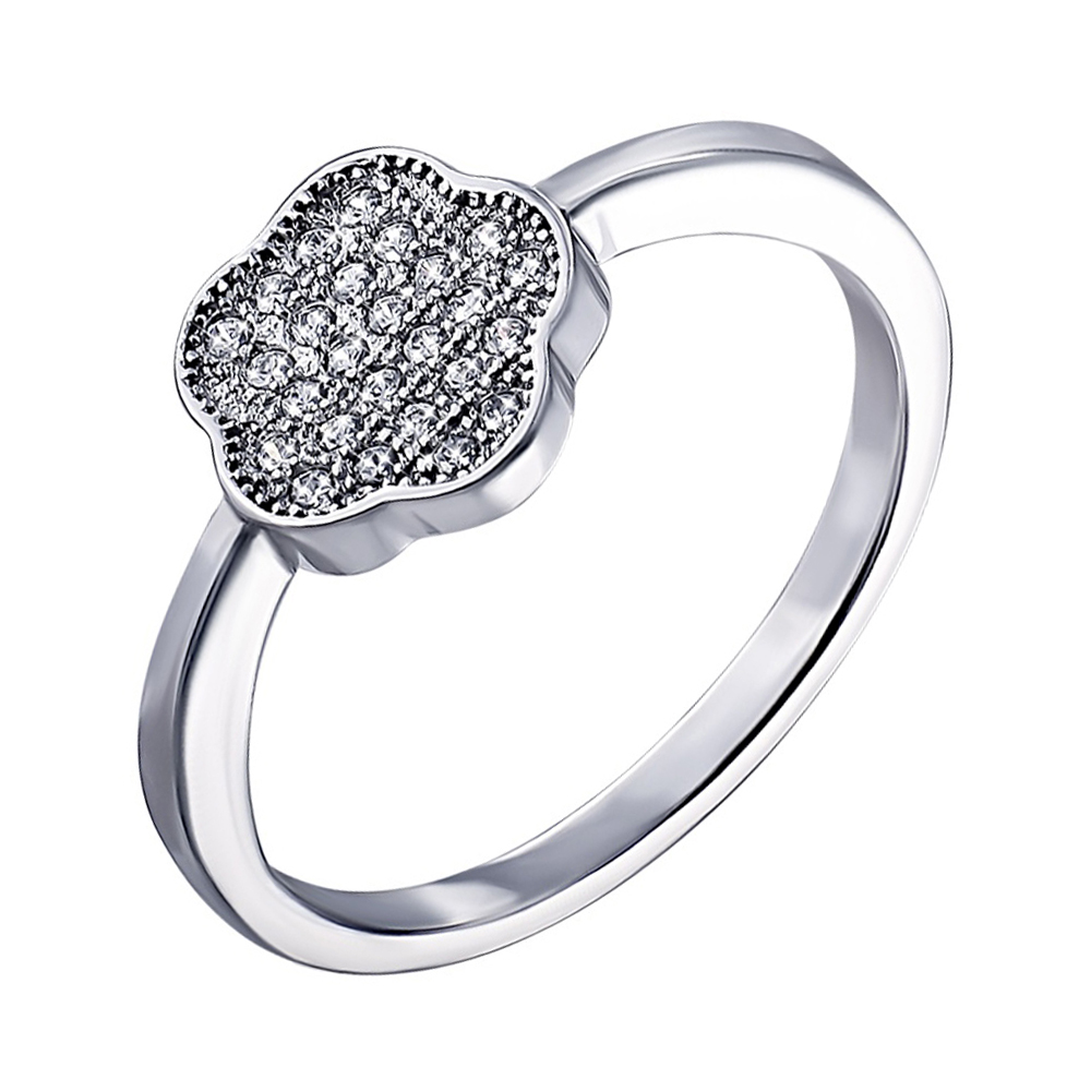 

Серебряное кольцо с фианитами 000125206 16.5 размера