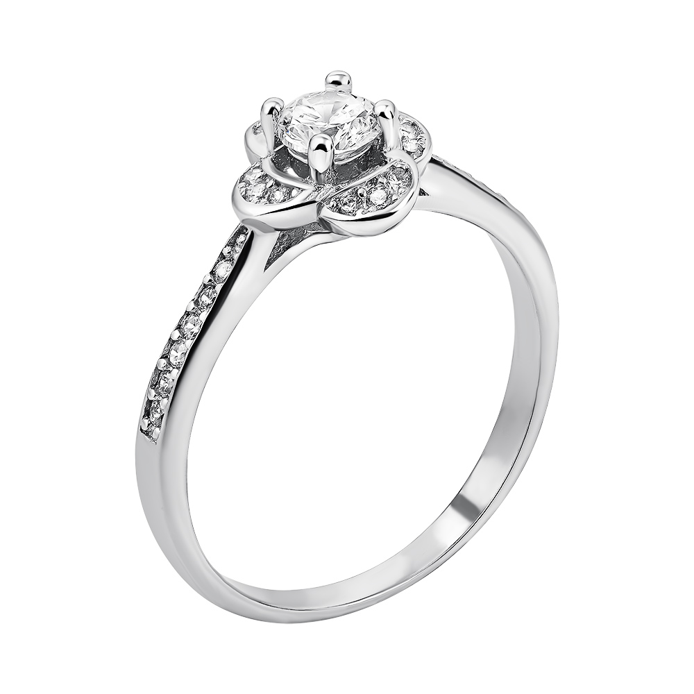 

Серебряное кольцо с фианитами 000133419 16.5 размера