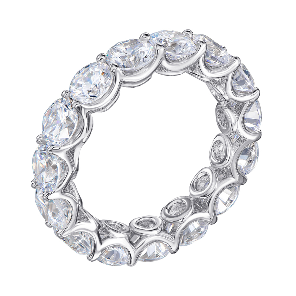 

Серебряное кольцо с фианитами 000134293 18 размера