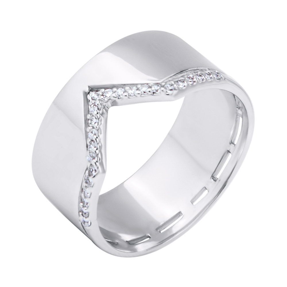 

Серебряное кольцо с фианитами 000097187 18 размера