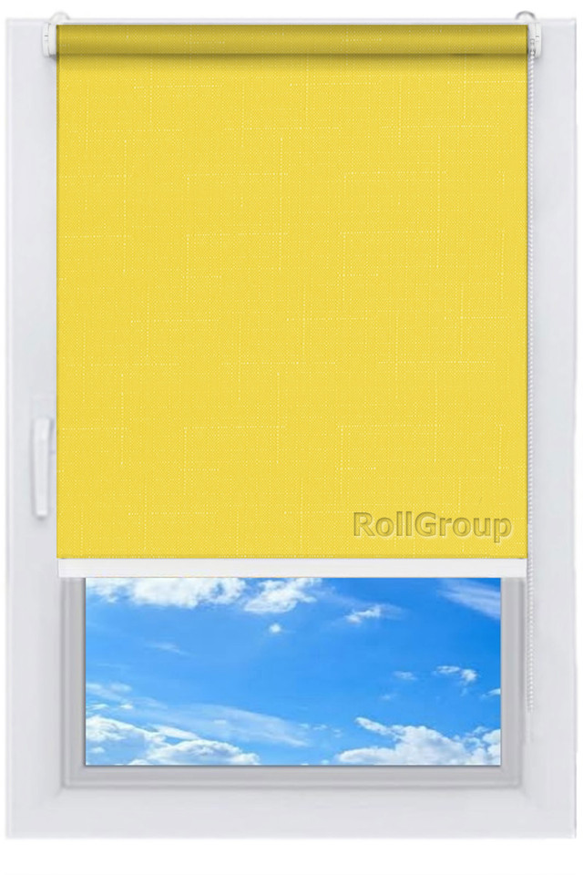 

Ролета тканевая Roll Group Лен 150х165 Желтый 0858