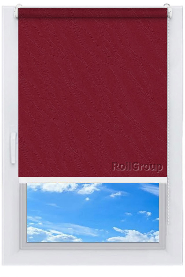 

Ролета тканевая Roll Group Вода 150х165 Бордовый 889