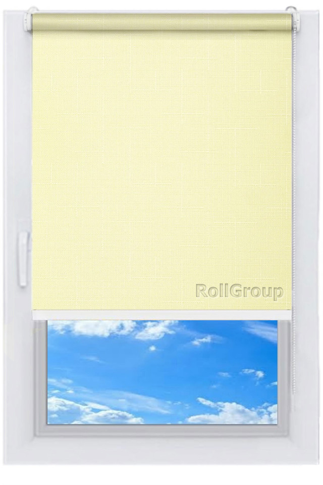 

Ролета тканевая Roll Group Лен 130х165 Ваниль 0875