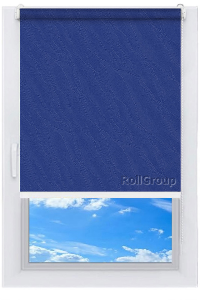 

Ролета тканевая Roll Group Вода 150х165 Синий 2090