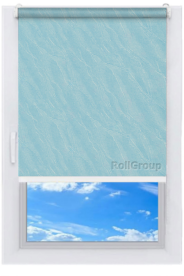 

Ролета тканевая Roll Group Вода 130х165 Голубой 1840