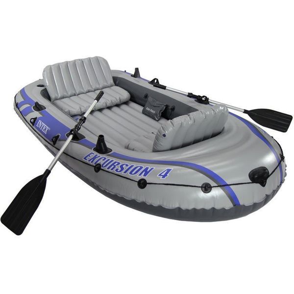 

Надувная лодка Intex 68324 (351х165х48 см) Excursion 4 Set Серая