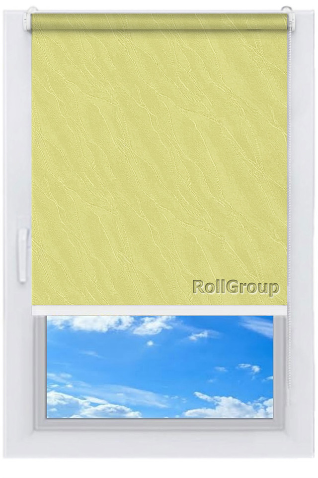 

Ролета тканевая Roll Group Вода 120х165 Желтый 2072