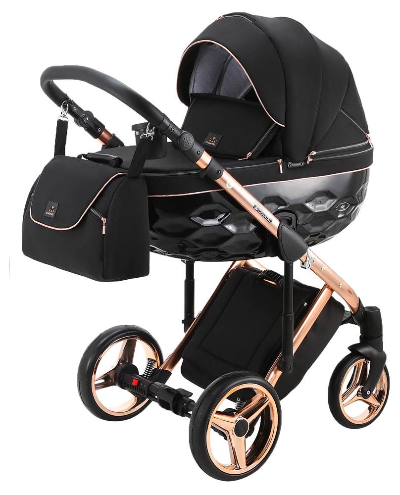 

Коляска 2 в 1 Adamex Chantal Polar (Pink Gold) C8 черный
