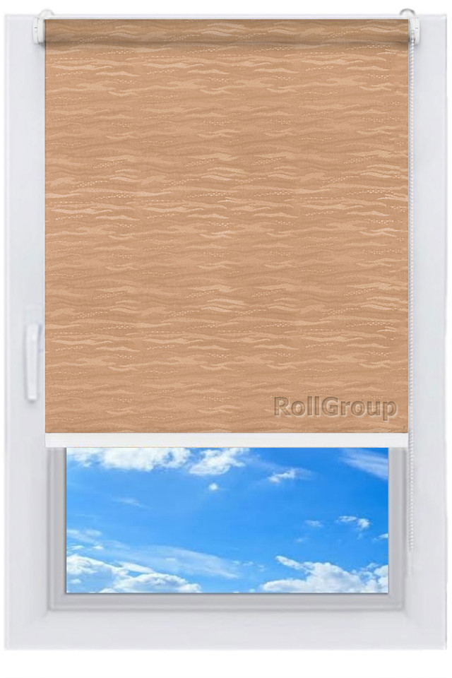 

Ролета тканевая Roll Group Лазурь 150х165 Какао 2076