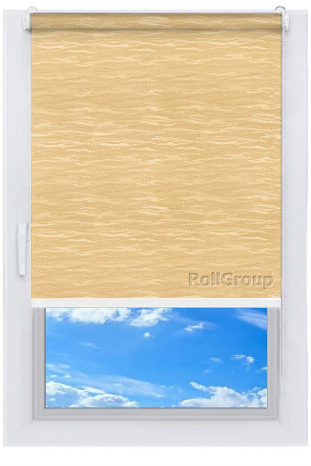 

Ролета тканевая Roll Group Лазурь 140х165 Айвори 2063