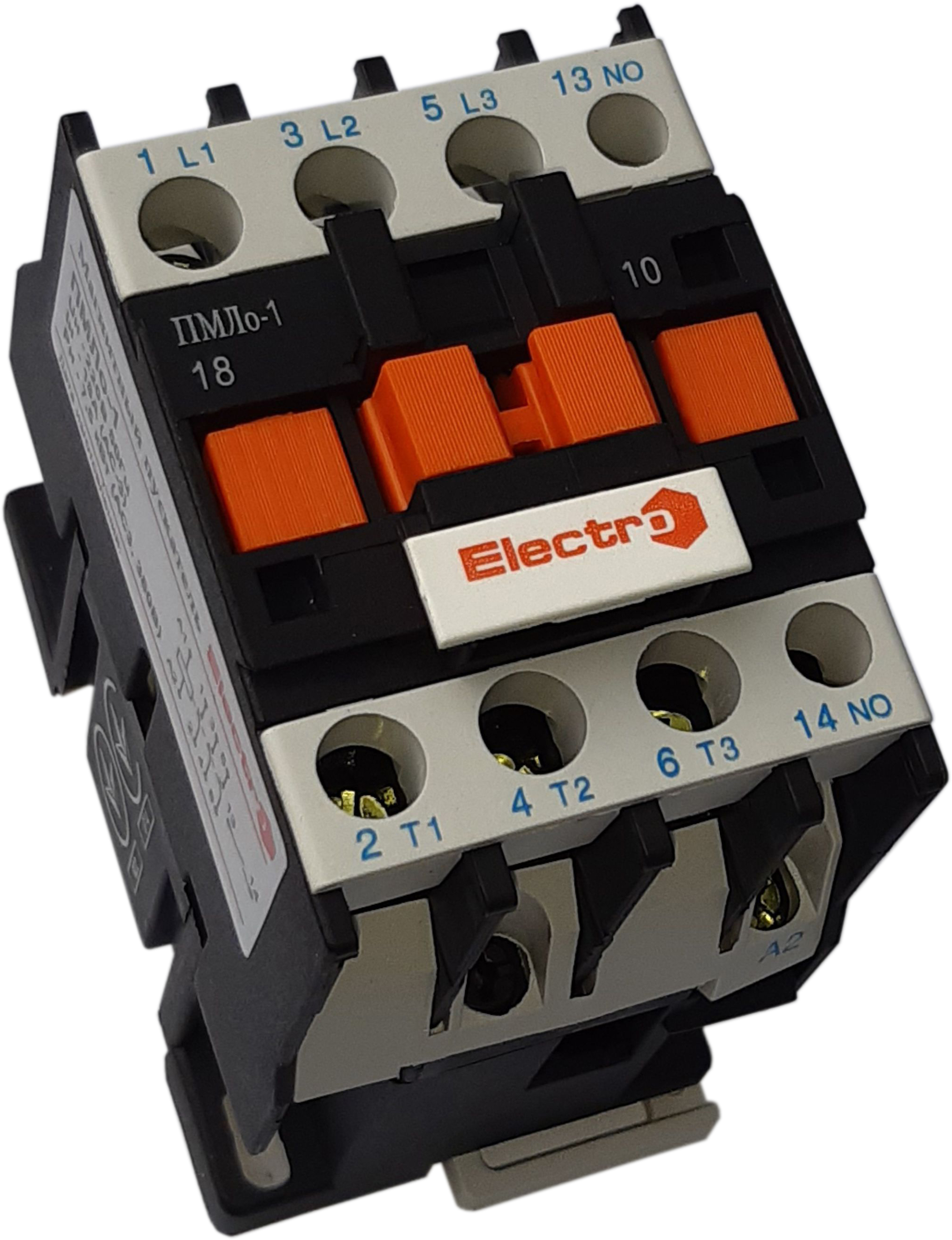 

Контактор ElectrO ПМЛо-1-18 18А котушка 230В АС3 1NO