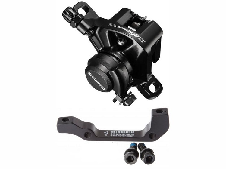 

Тормоз дисковый механический Shimano BR-TX805 Tourney TX R160-F180.