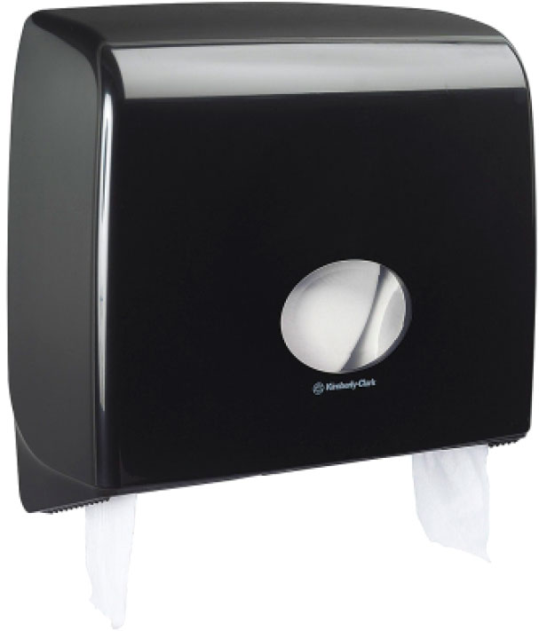 

Диспенсер для туалетной бумаги KIMBERLY CLARK PROFESSIONAL Aquarius на большой и малый рулоны (7184) черный