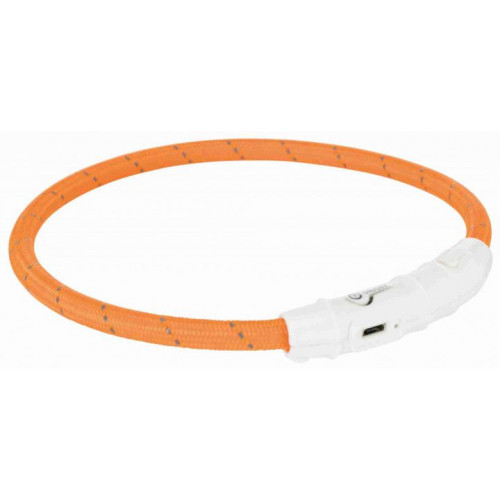 

Ошейник Trixie Flash Light USB XS-S светящийся, с отражающей полосой, 35 см х 7 мм, оранжевый