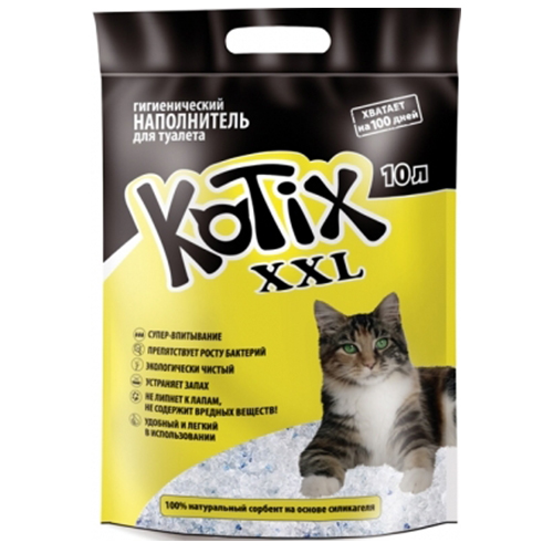 

Силикагелевый наполнитель Kotix для кошачьего туалета, 10 л