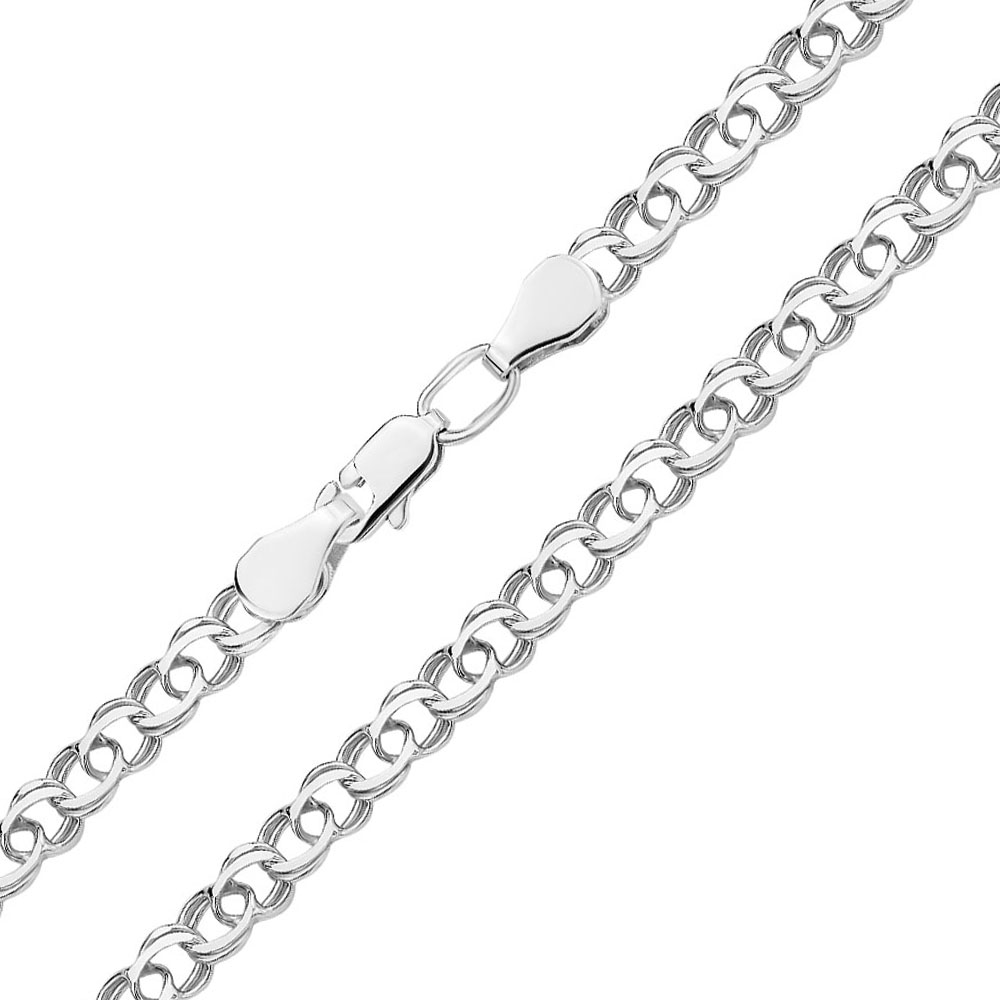 

Серебряный браслет в плетении арабский бисмарк 000140443 19.5 размера