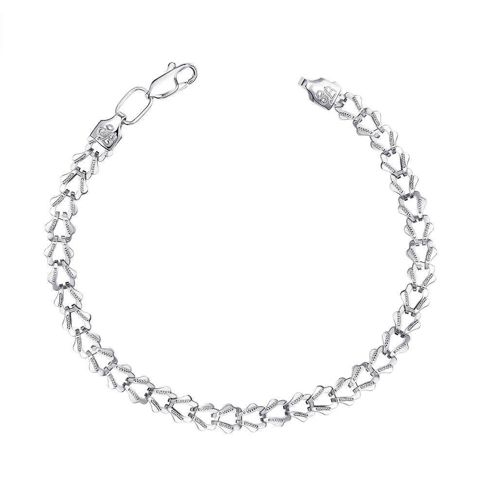 

Серебряный браслет фантазийного плетения 000123668 18.5 размера
