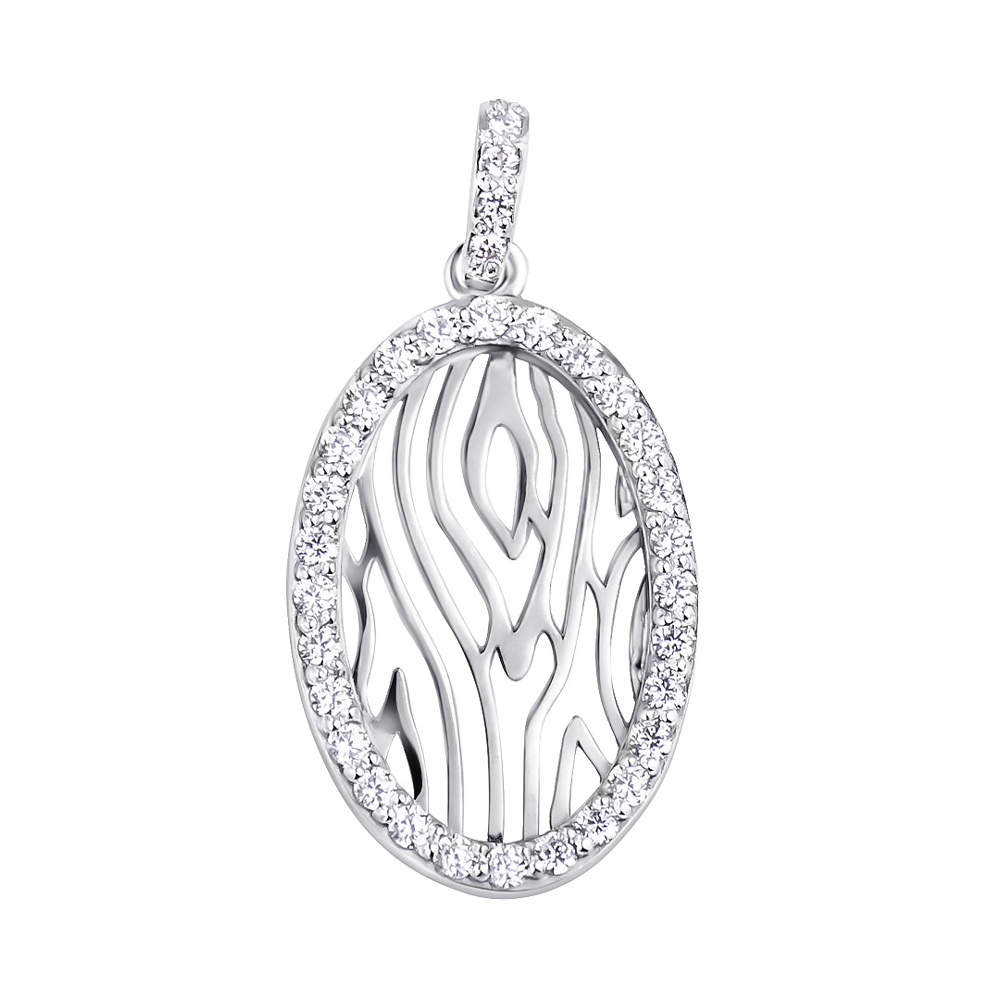 

Серебряная подвеска с фианитами 000138177